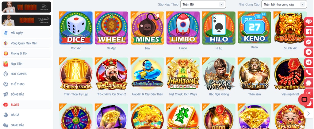 Giao diện Game Slot tại AE888