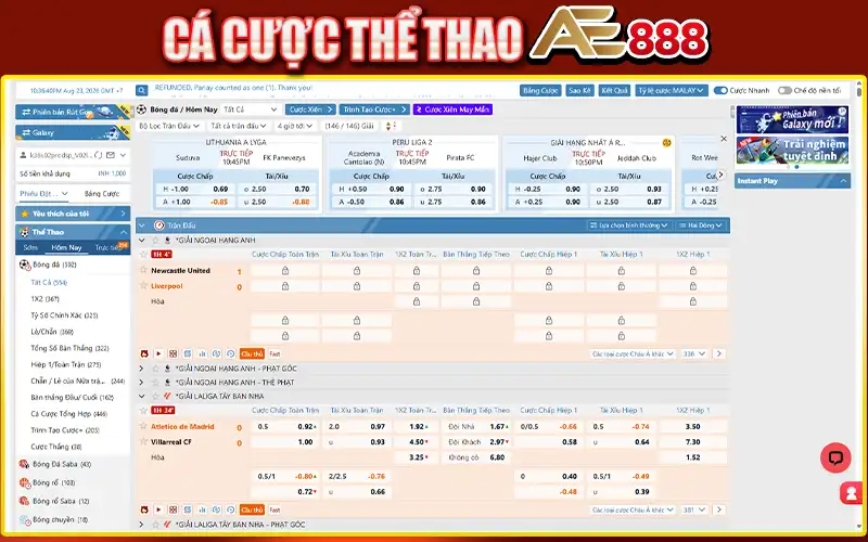 Cá cược thể thao AE888