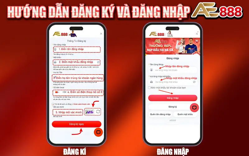 Hướng dẫn đăng ký và đăng nhập AE888